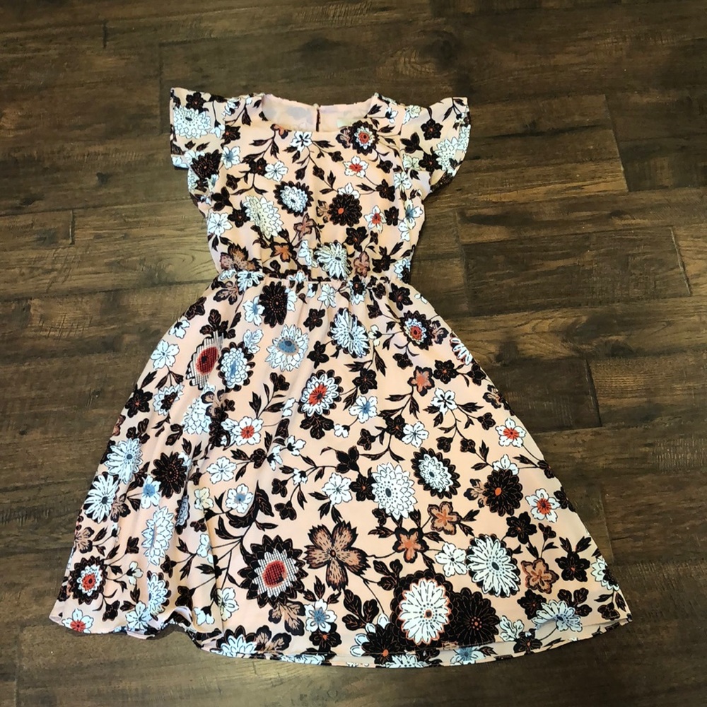 Pink floral dress